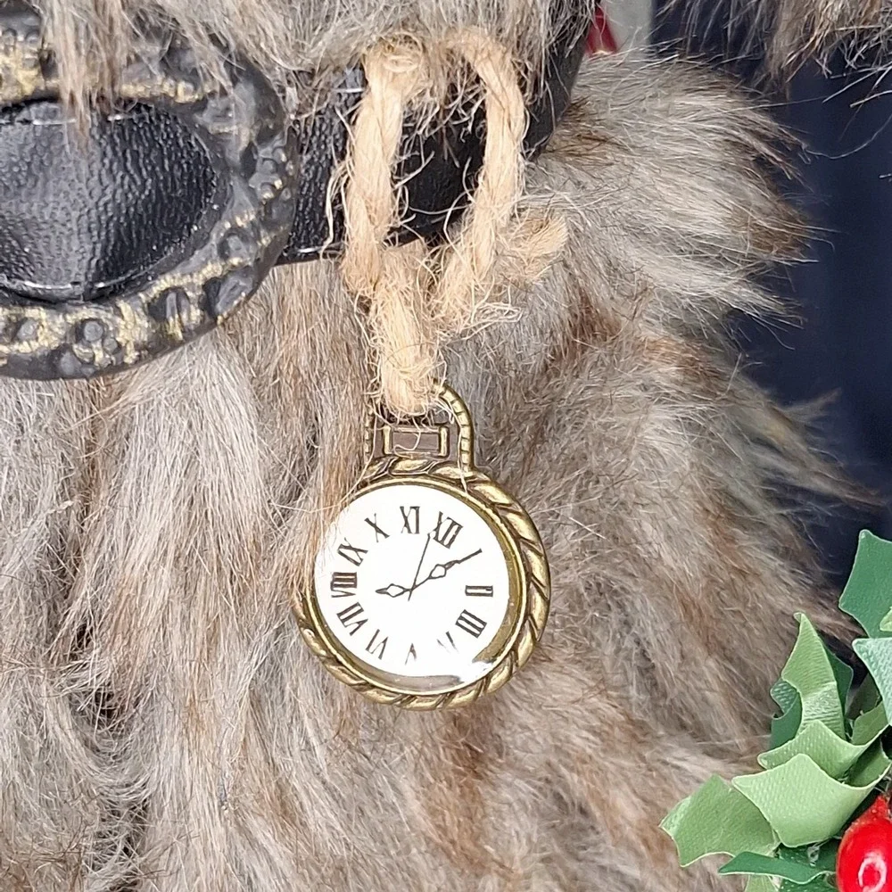 Woodsman Santa Claus Fur Pocket Watch Bird House Cardinal Squirrel Ashland